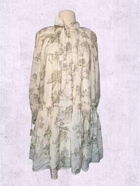 En Saison Toile Print Mini Dress – Size Small | Romantic Cottagecore Dream